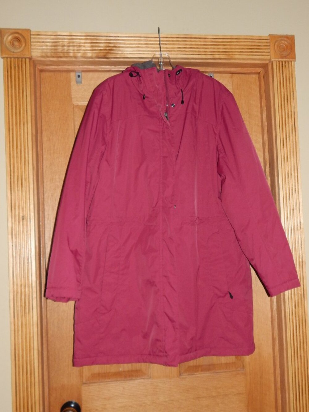 L.L. BEAN Women's Size XL Raspberry Pink Quilted Winter Warmer Parka Coat